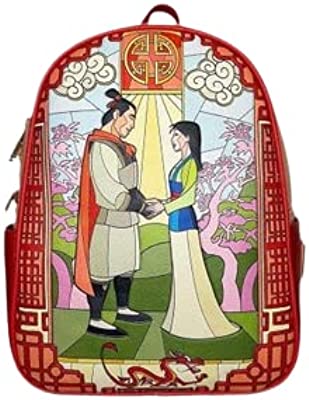 Disney Mulan Stained Glass Mini Backpack Double Strap Bag Exclusive