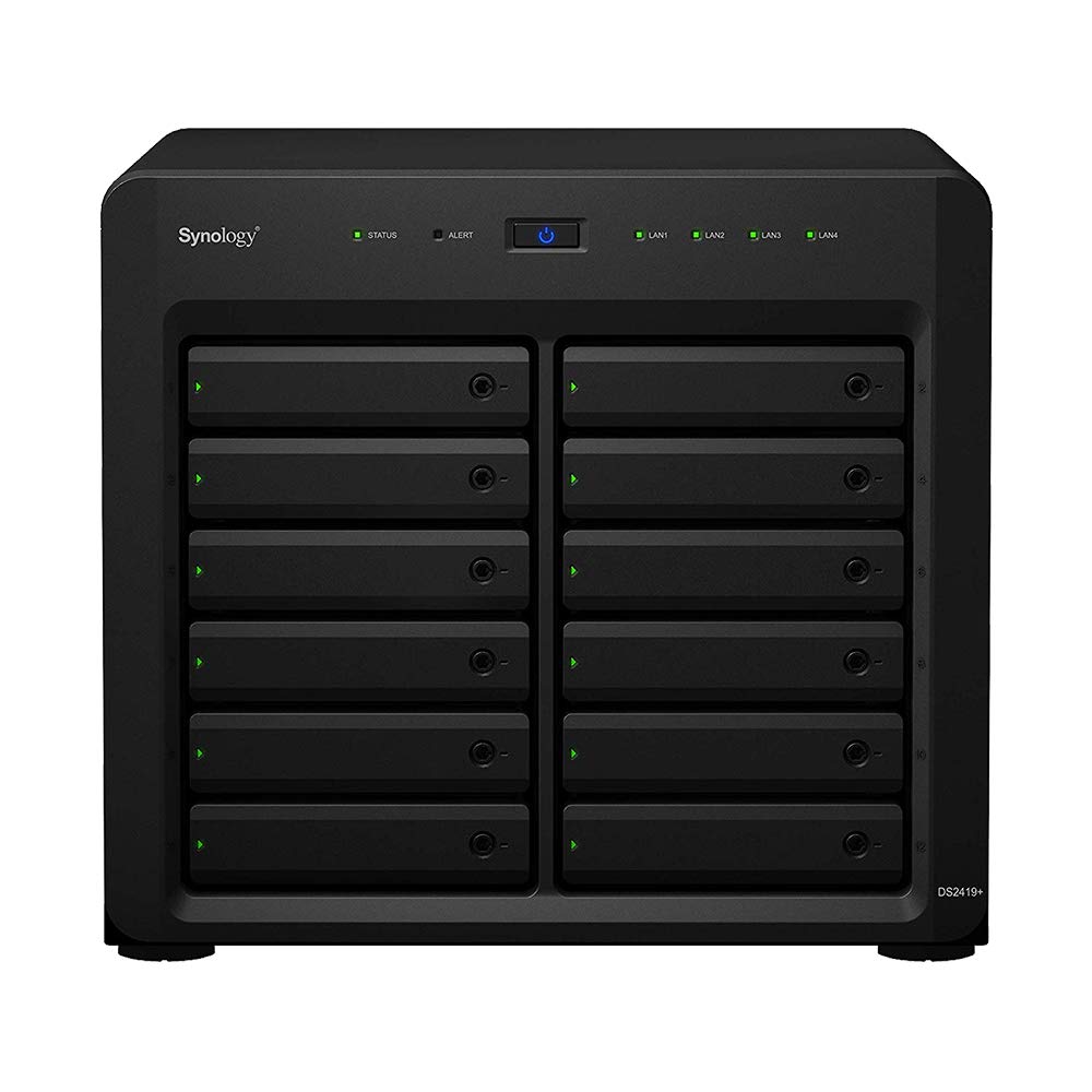 Synology DiskStation DS2419+ iSCSI NAS Server with Intel Atom 2.1GHz CPU, 32GB Memory, 24TB SSD Storage, DSM Operating System