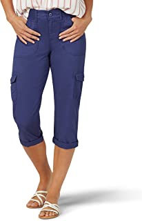 Women's Relaxed-Fit Austyn Knit-Waist Cargo Capri Pant