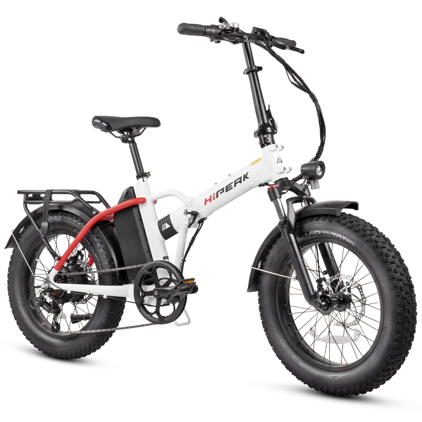 Hipeak Electric Bike for Adults, Ebike 750W/48V/15Ah, 20" x 4.0" Fat Tires Electric Bike Folding Ebikes with Removable Battery, Foldable Adults Electric Bicycles Front Suspension