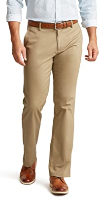 Men's Straight Fit Signature Lux Cotton Stretch Khaki Pant