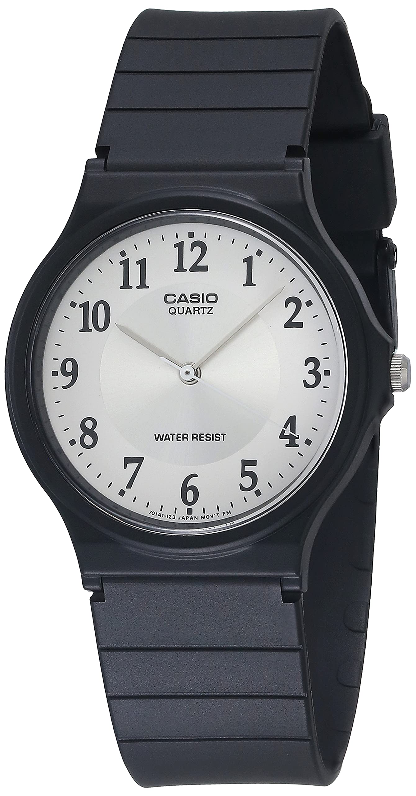 Women's MQ24-7B3LL Classic Black Resin Band Watch