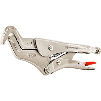          Powerbuilt 9-Inch Parrot Nose Pliers Hand Tool, Adjustable Locking Jaw, Non-Slip Grip on Pipes and Bolts, Car Vehicle Repair, Sinks, Home Improvement Tools - 642896        