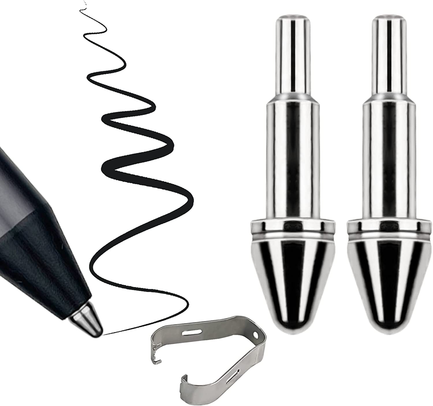         No Worn Out Titanium Alloy Fine Pencil Nibs Compatible with Dell PN579X /PN557W Stylus Active Pen , Replacement Pen Like Fine Refill Tips fits for Dell Latitude XPS13 Stylus,2 Pcs       