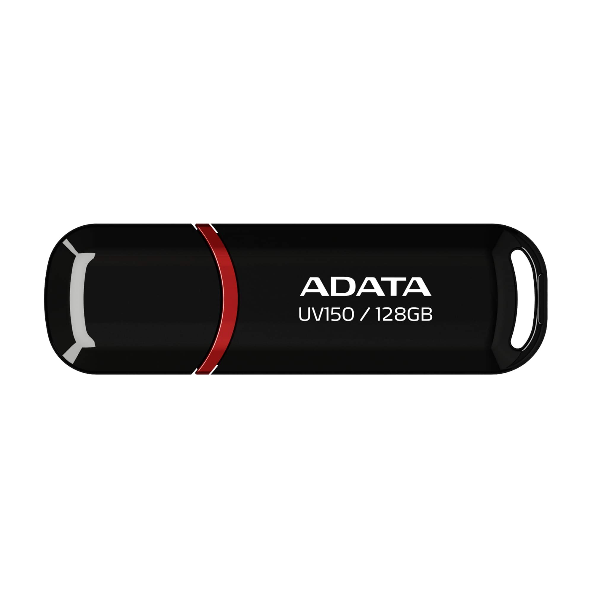 ADATA UV150 128GB USB 3.0 Snap-on Cap Flash Drive, Black (AUV150-128G-RBK)