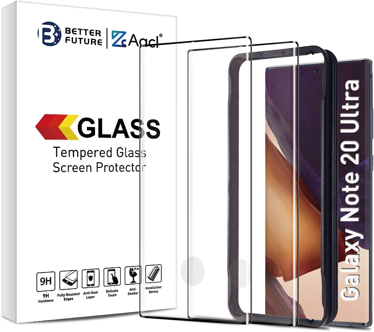         AACL [2 Pack Screen Protector for Samsung Galaxy Note 20 Ultra 5G,6.9 Inch,Curved Tempered Glass,Compatible with Ultrasonic Fingerprint Scanner       