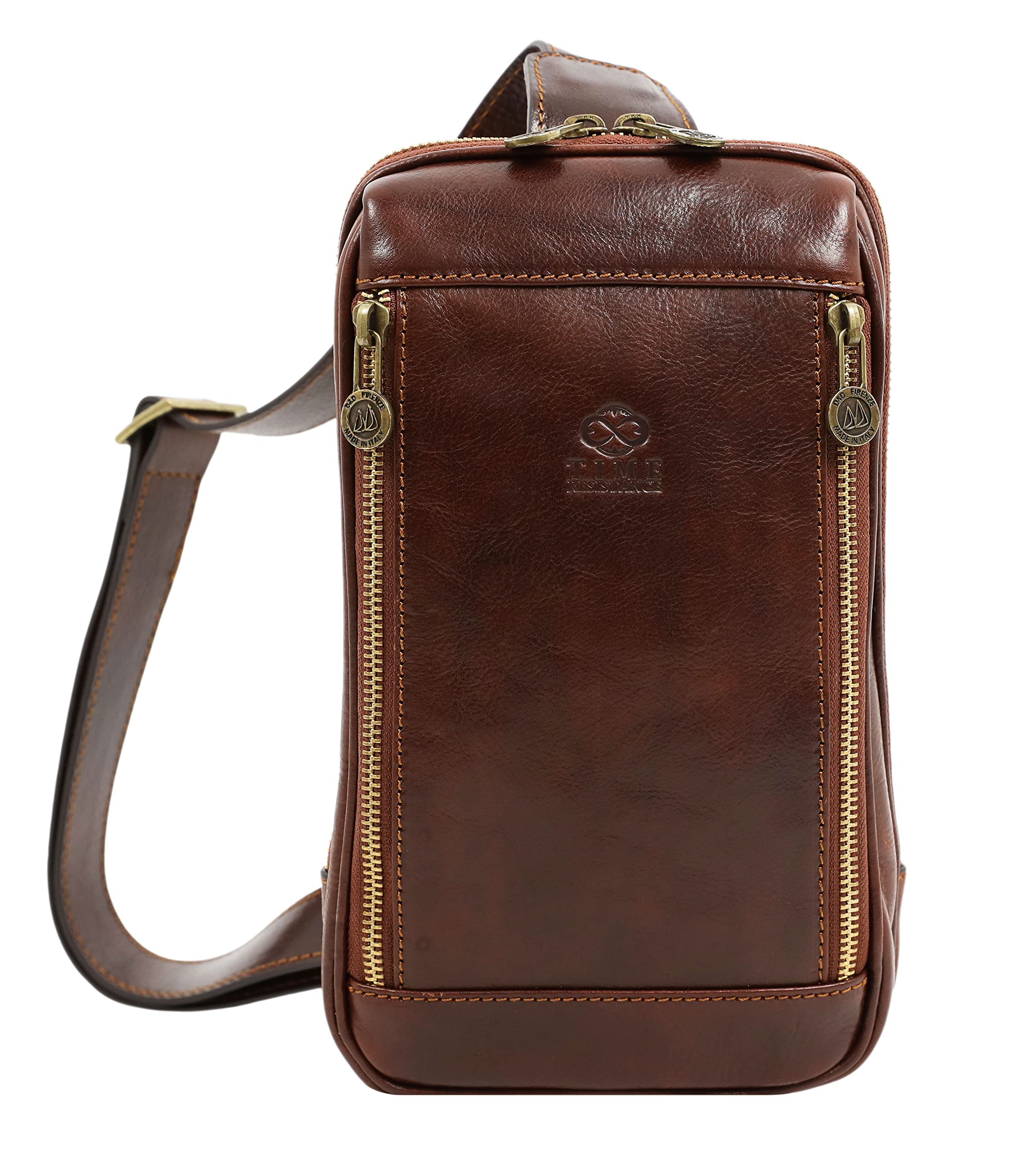 Leather Crossbody Bag - Brown Sling Bag - Messenger Bag for Men and Women - Handmade Shoulder Bag Backpack