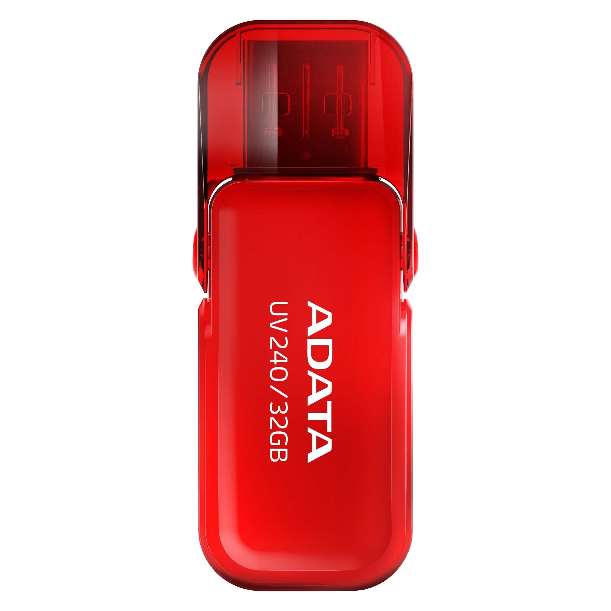ADATA UV240 Easy-Flip 32GB USB Flash Drive Red (AUV240-32G-RRD)