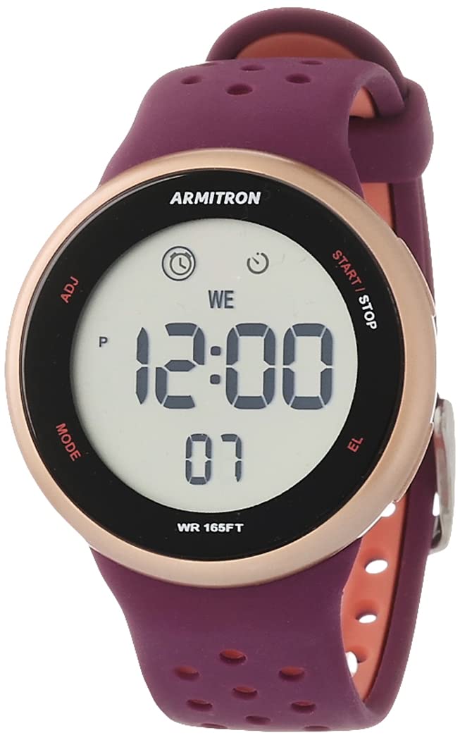 Unisex Digital Chronograph Silicone Strap Watch, 40/8423