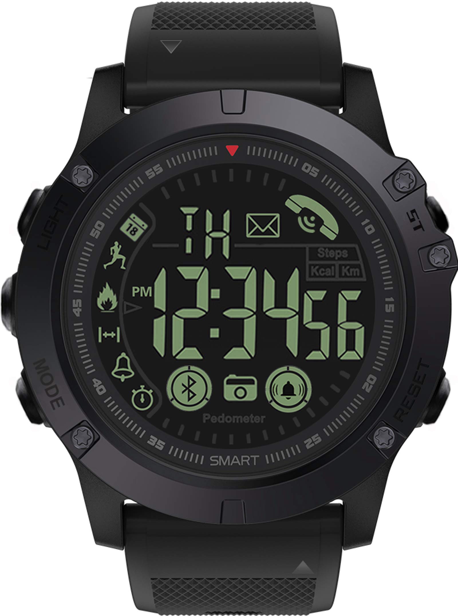 findtime Watch Smart Men Reloj Militar para Hombre Military Tactical Digital Deportivo Outdoor Watches for Mens Tact Digital Sports Waterproof Pedometer Calorie Counter Black