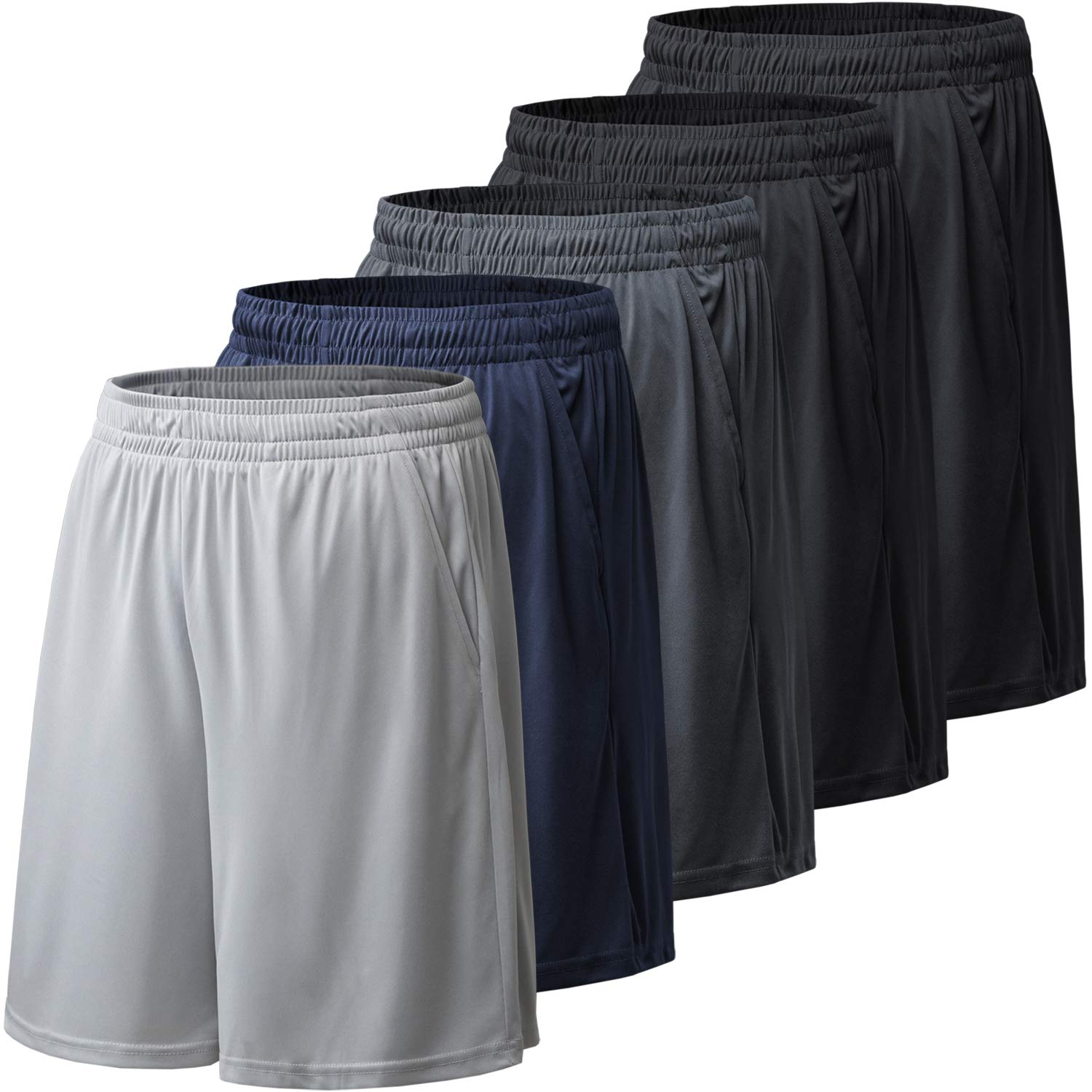 Athletic Shorts for Men with Pockets and Elastic Waistband Quick Dry Activewear