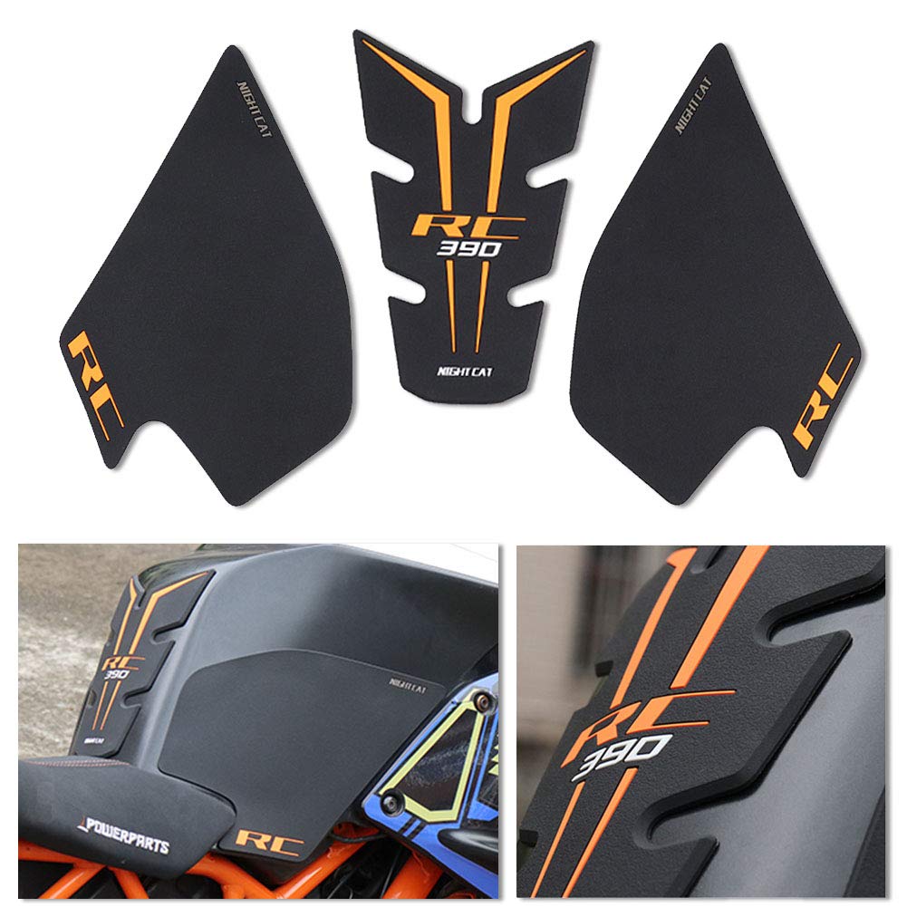 RC 390 Tank Pad Side Grips Gas Knee Grip Protector Rubber Cover Anti Slip Stickers Motorcycle Gas Protector for KTM RC 390