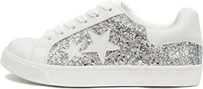 Wander ~ Lace-up Double Layer Foam Padded Cushion Sock with Stars Low top Fashion Sneakers