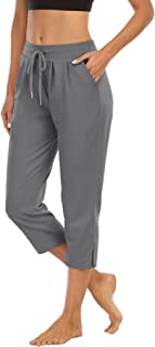 Womens Capris for Women Loose Comfy Pajamas Caprs Workout Yoga Capri Pants