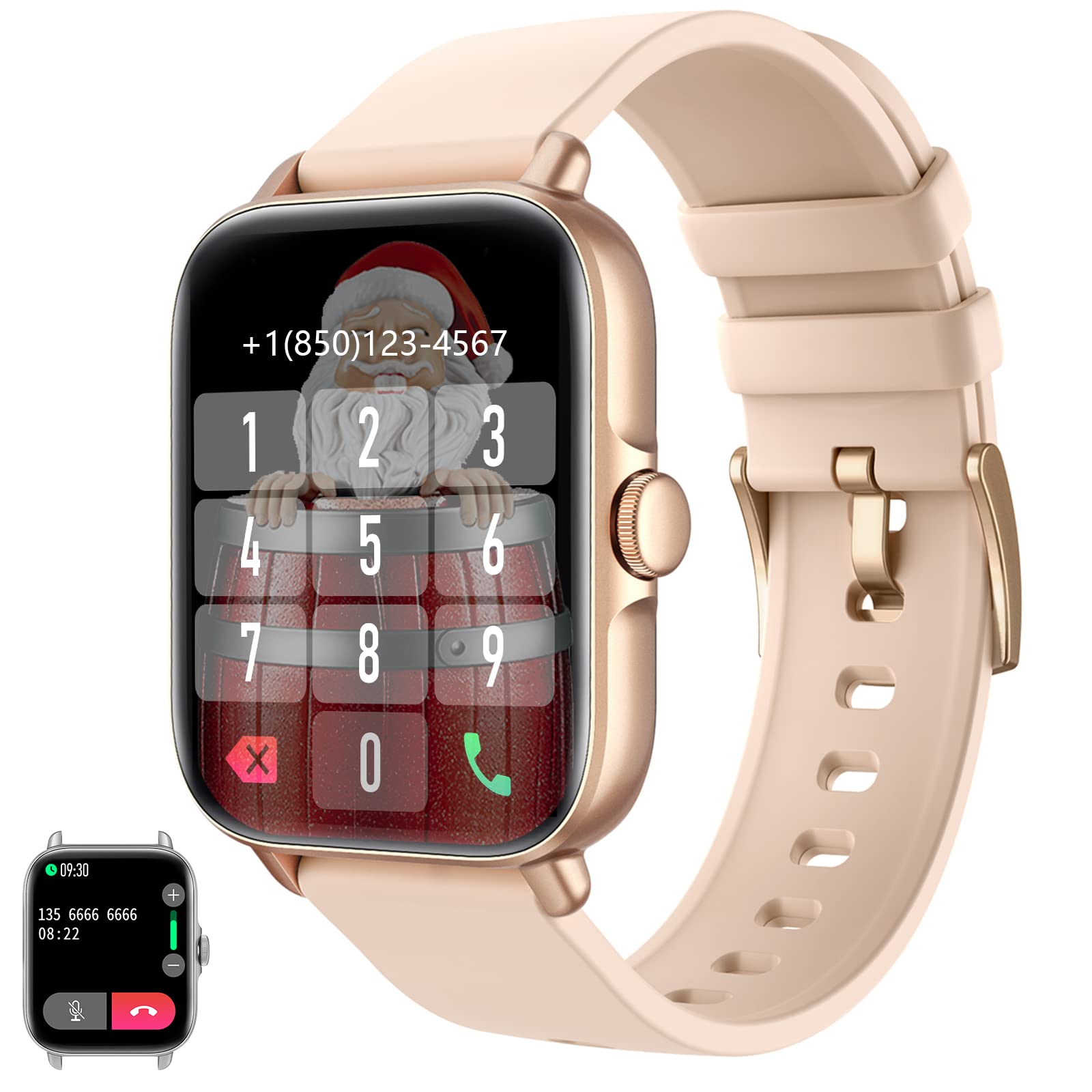 Bctemno Smart Watch Fitness Tracker (Answer/Make Call) IP68 Waterproof Activity Tracker Watch with Heart Rate Monitor HD Touch Screen Fitness Tracker Watch Sleep Monitor Pedometer Watch for Woman Man