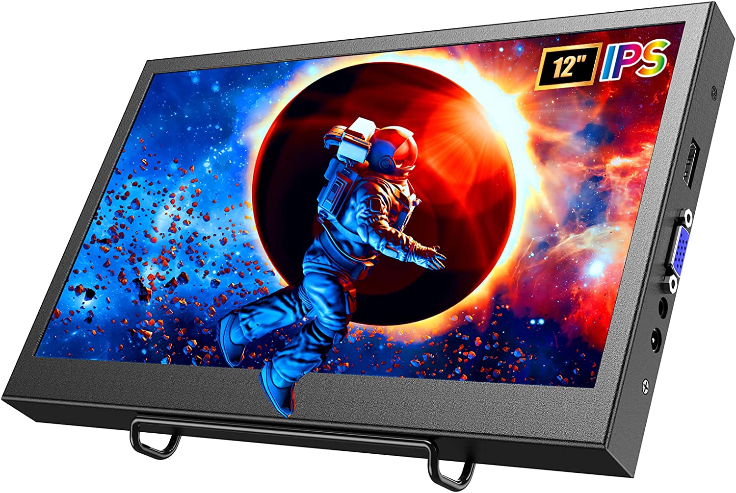         Eyoyo Portable Monitor, 12 Inch HD Small Monitor HDMI Portable IPS Computer Display, External Monitor for Raspberry pi Laptop PS4 Xbox, 1366x768 Resolution, Bulit-in Speaker       