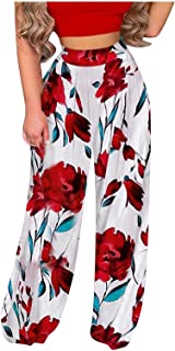 Womens Boho Pants High Waist Wide Leg Pants Leggings Boho Clothing for Women Sweatpants