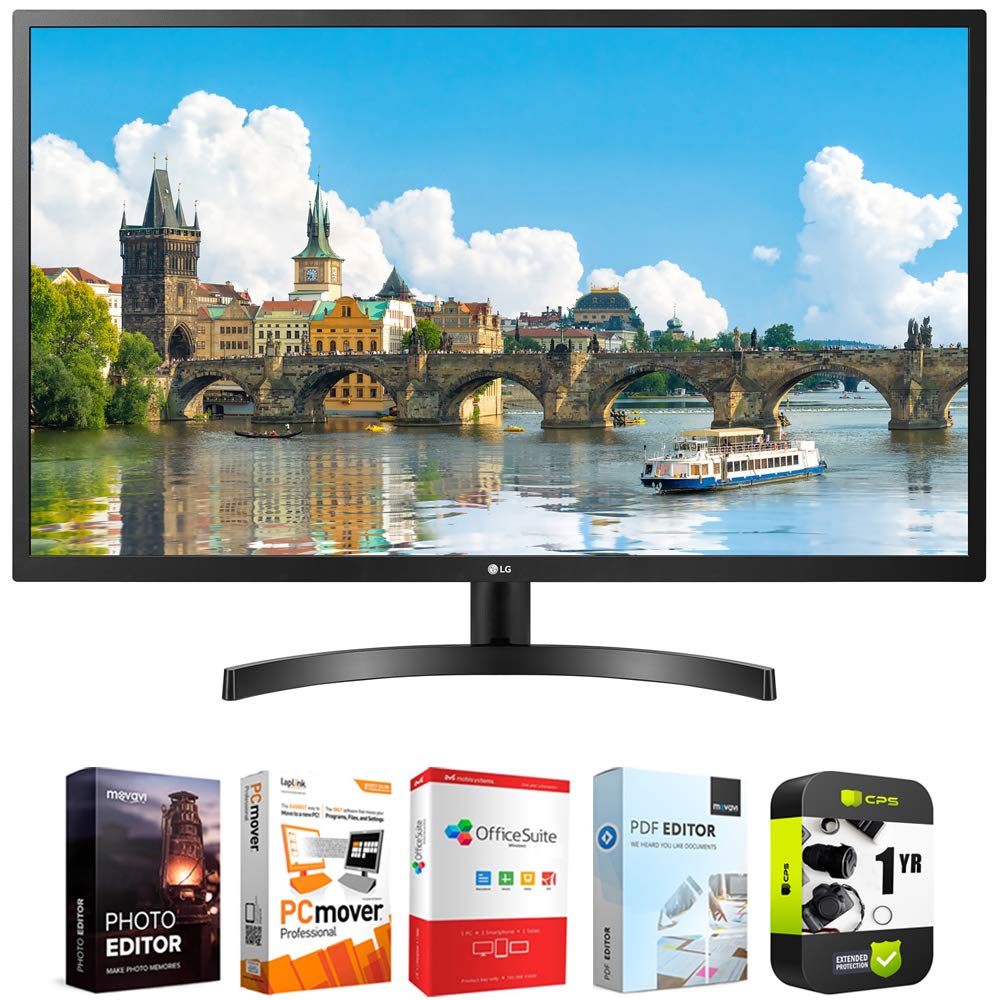 LG 31.5" Full HD IPS Monitor with AMD FreeSync + CPS Enhanced Protection Pack Bundle (32MN600P-B)