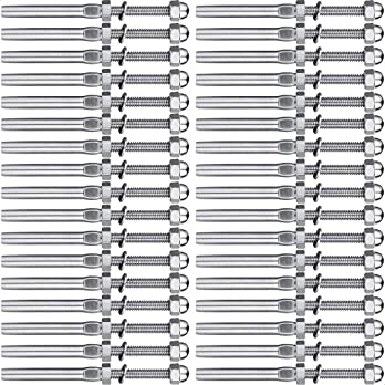          Lulultn 3/16 T316 Stainless Steel Cable Railing Hardware, System Kit, for Wood & Metal Posts, Swage Stud Tensioner 50pcs        