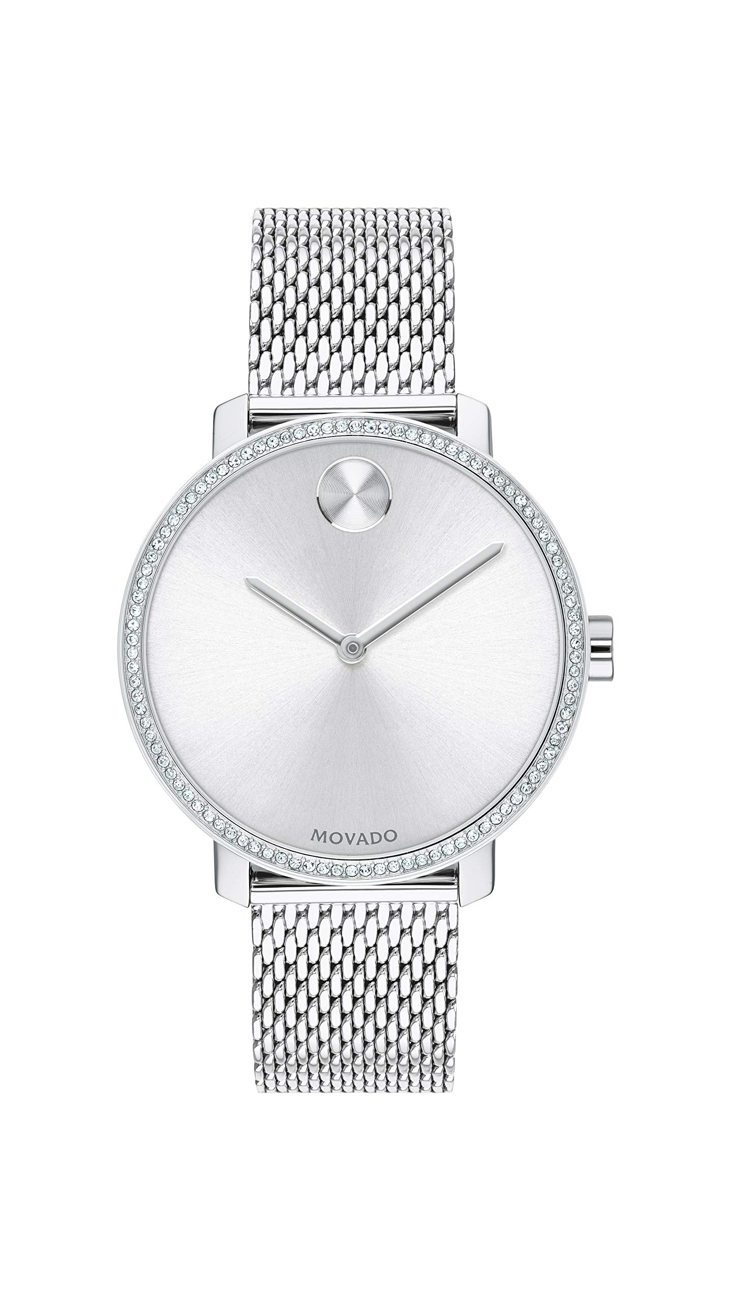 Bold Shimmer Women's Swiss Quartz Stainless Steel and Mesh Bracelet Casual Watch, Color: Silver (Model: 3600655)