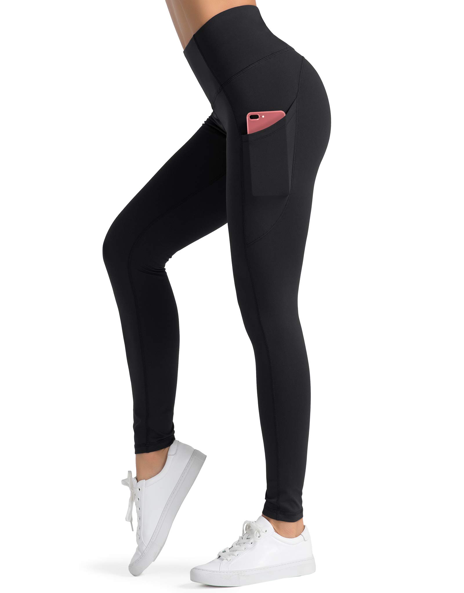 High Waist Yoga Leggings with 3 Pockets,Tummy Control Workout Running 4 Way Stretch Yoga Pants