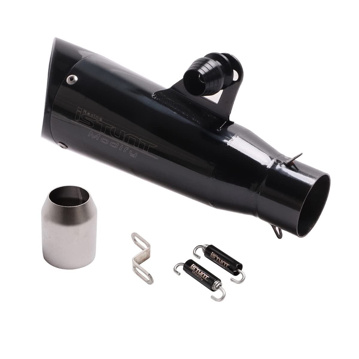 YOSAYUSA Motorcycle Exhaust Muffler 2" Inlet Slip On Exhaust Tail Pipe for Grom/Street/Sport Motorcycles Replacement