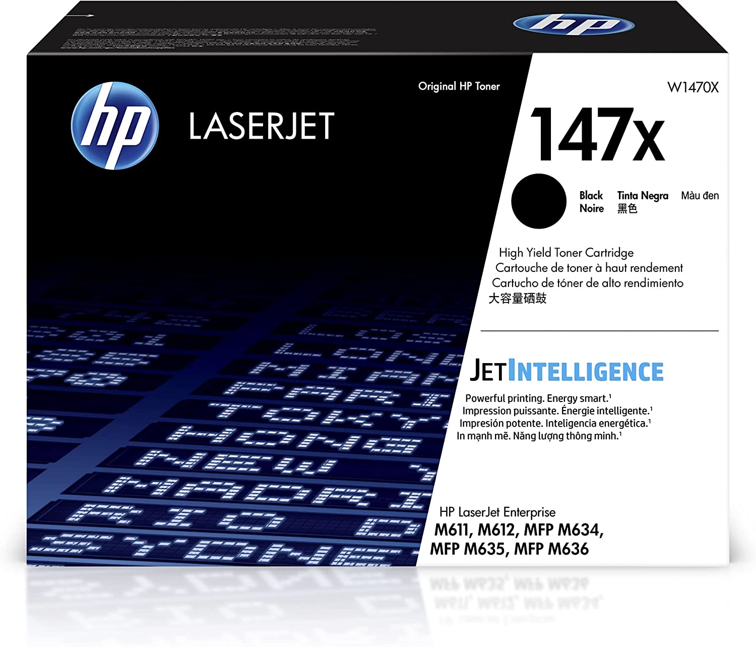         HP 147X Black High-yield Toner Cartridge | Works with HP LaserJet Enterprise M611, M612 Series, HP LaserJet Enterprise MFP M634, M635, M636 Series | W1470X       