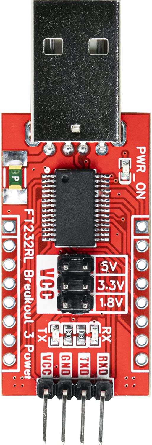        risingsaplings FT232RL Breakout Board Easy Switching 1.8V 3.3V 5V Type A Male USB to TTL Serial Converter Adapter       