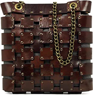 Leather Tote Bag for Women Shoulder Bag Handmade Brown Purse – Time Resistance