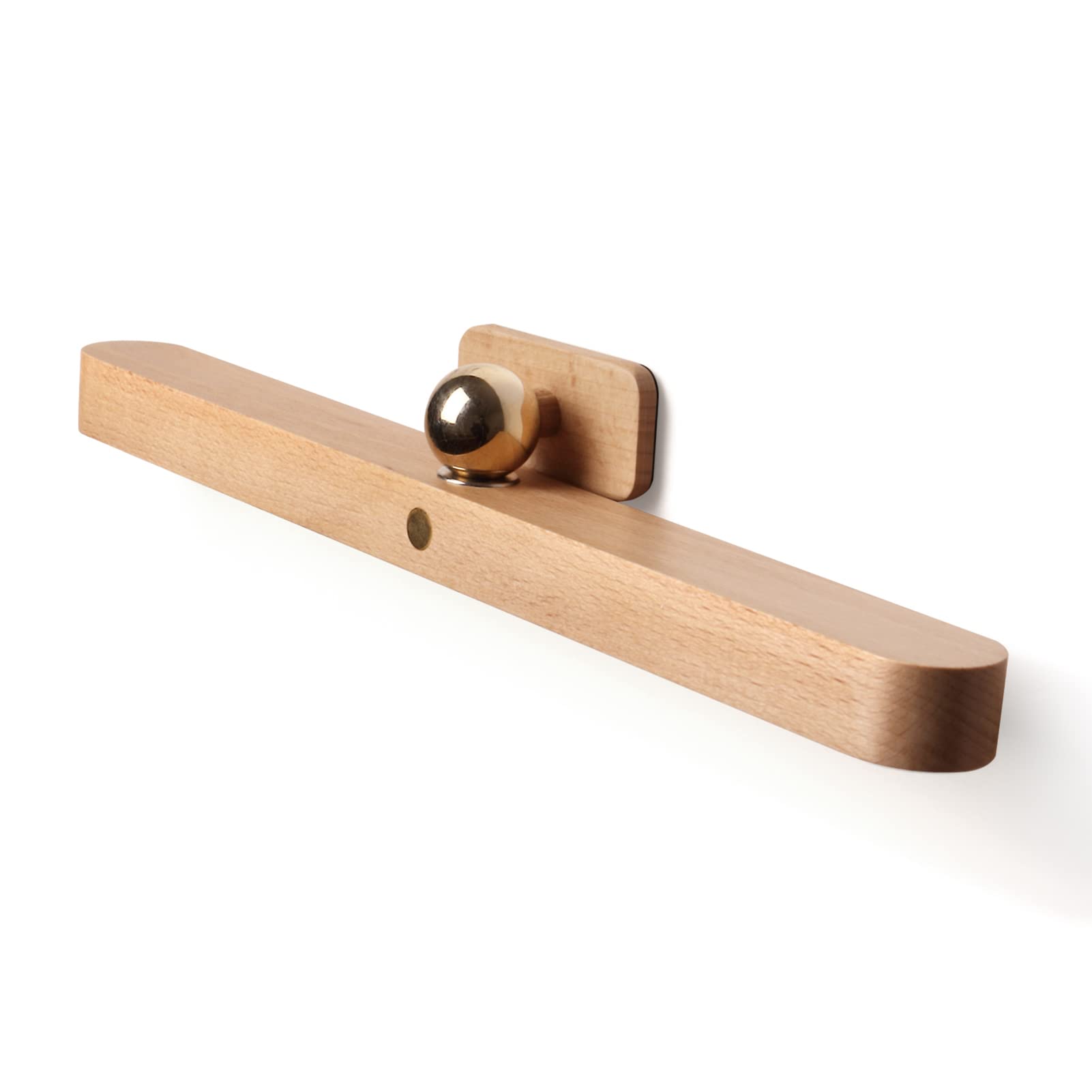 LANDGOO Led Wooden Wall Lamp, 360° Rotatable Magnetic Light Battery Operated Wall Lights USB Rechargeable Dimmable Led Night Light for Reading Light, Makeup Light and Household Lighting