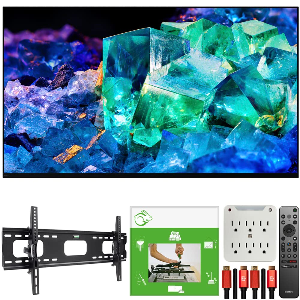 Sony XR65A95K 65" BRAVIA XR A95K 4K HDR OLED TV with Smart Google TV (2022 Model) Bundle with TaskRabbit Installation Services + Deco Gear Wall Mount + HDMI Cables + Surge Adapter