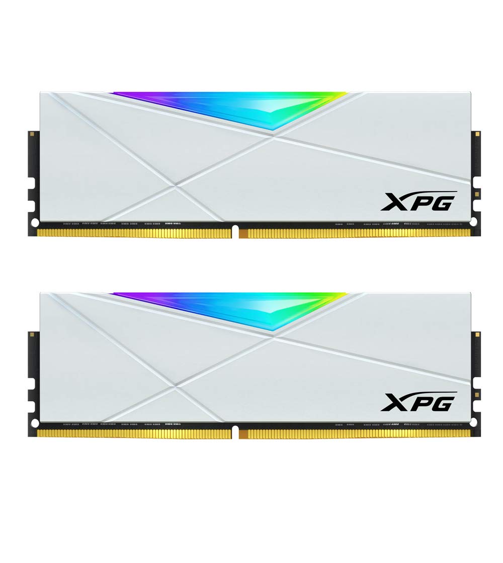 XPG DDR4 D50 RGB 32GB (2x16GB) 3600MHz PC4-28800 U-DIMM 288-Pins Desktop Memory CL18 Kit White (AX4U360016G18A-DW50)