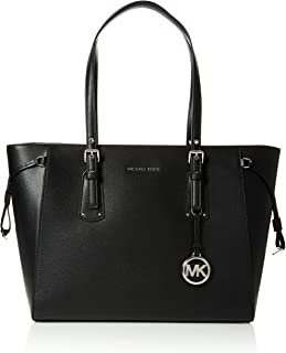 Canvas and Beach Tote Bag, Black (Black)