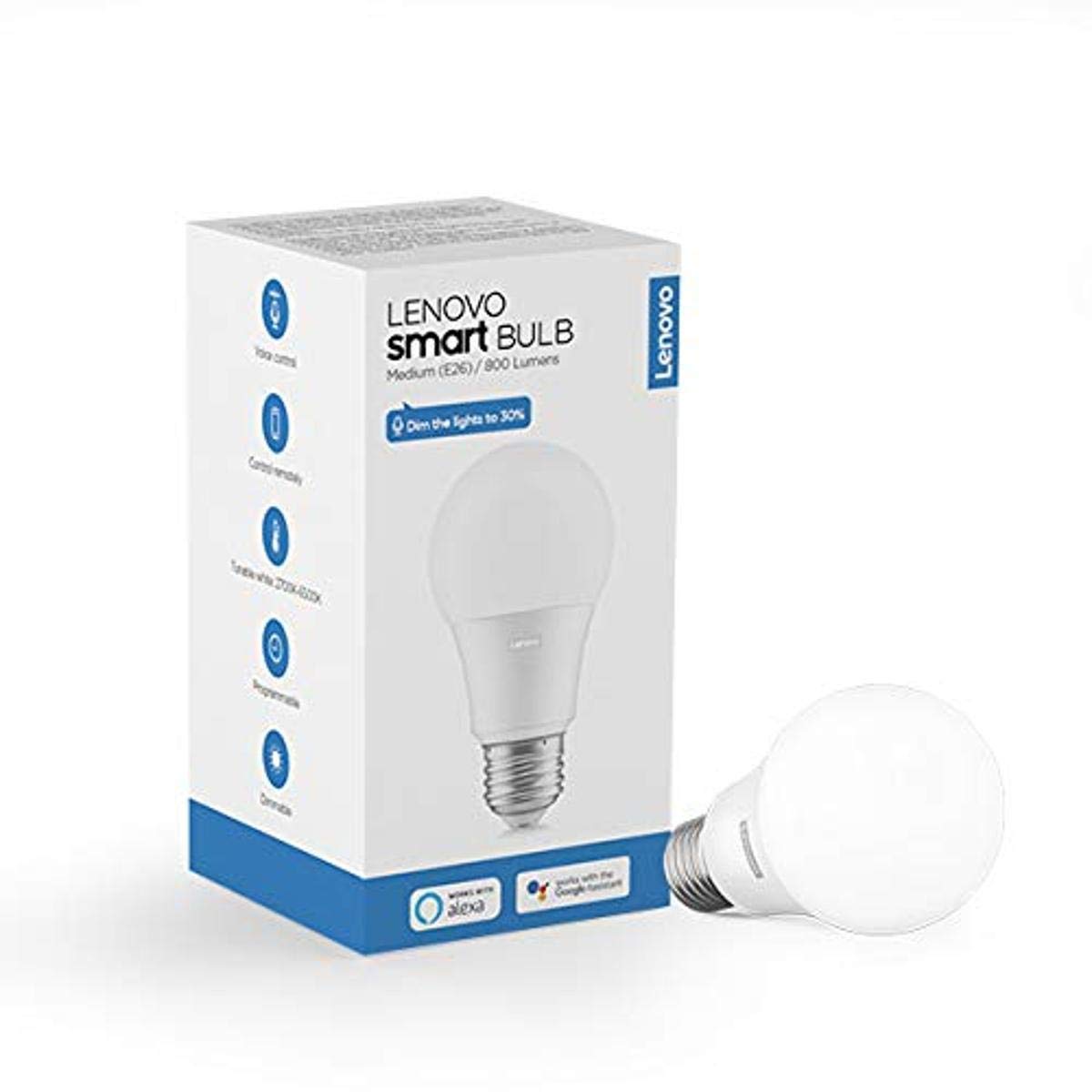 Lenovo ZG38C02546 Smart Light Bulb, 1 Count (Pack of 1), White