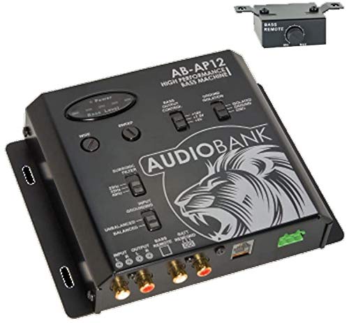 Audiobank High Performance Bass Machine - AB-AP12 - with Subwoofer Bass Control Features/Bass Equalization Circuit/Dash Mount Remote Control and Bass Indicator