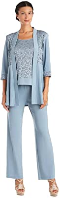Women's 3 Piece Floral Lace Pantsuit