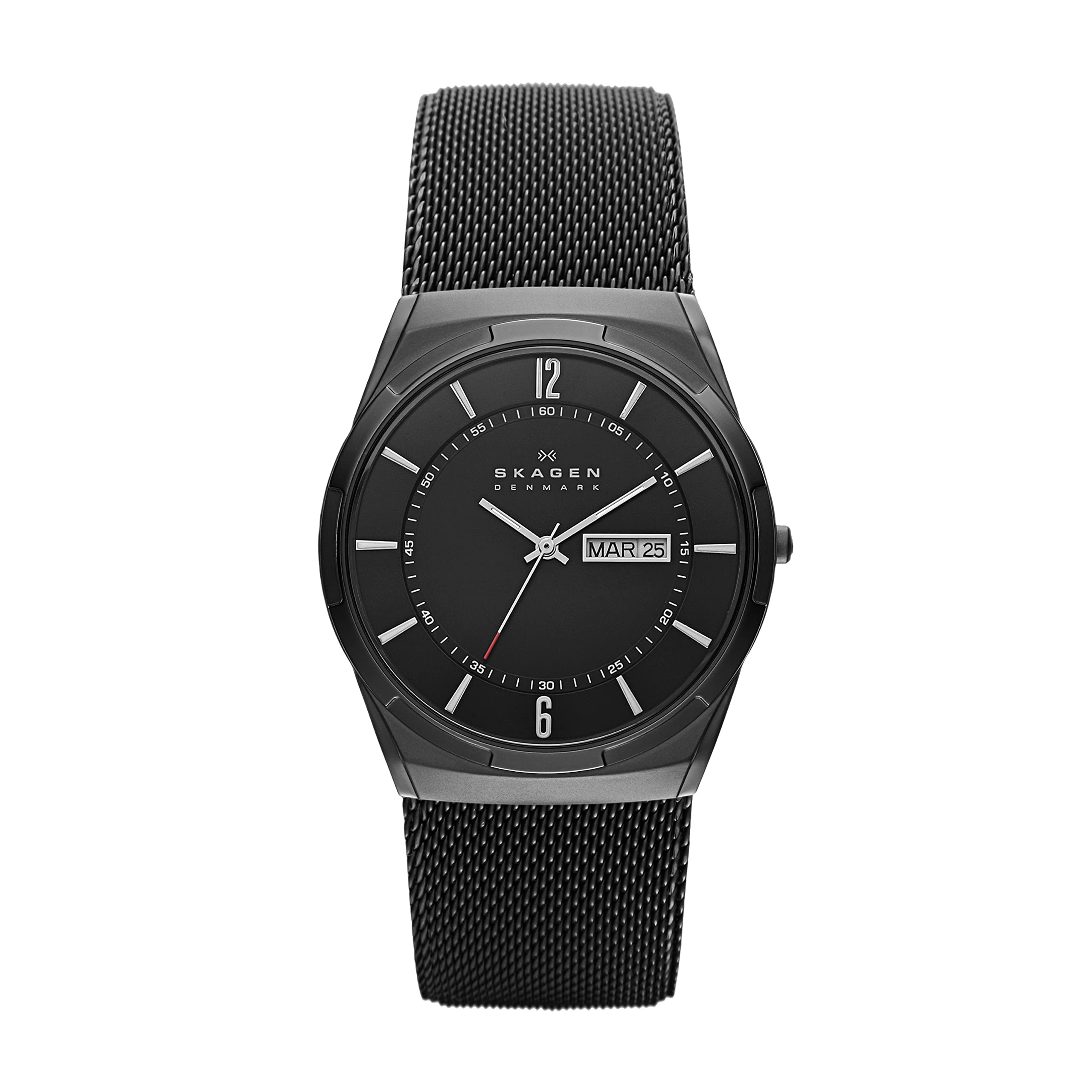 Melbye Three-Hand Watch with Stainless Steel Mesh Band