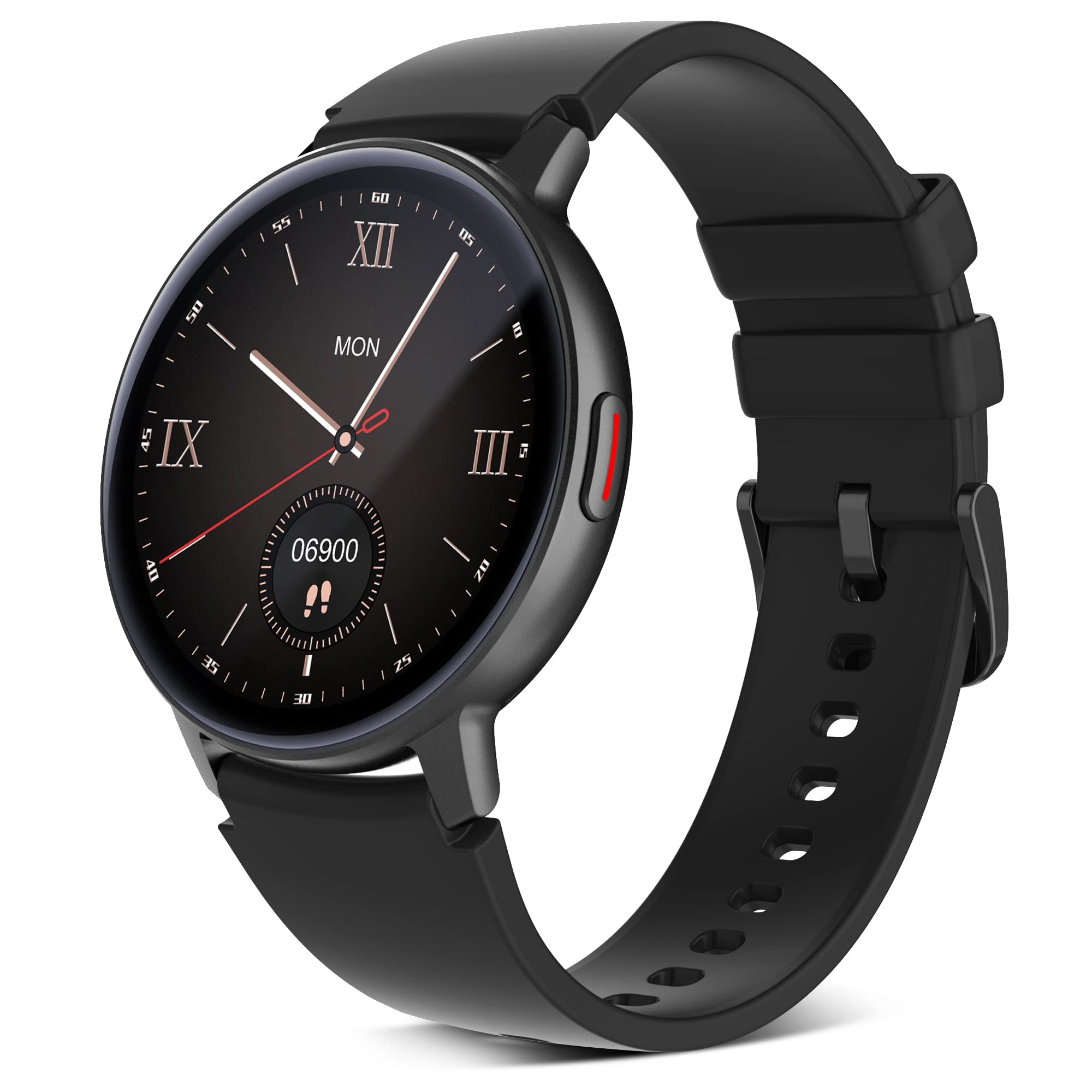 Black Smart Watch for Men(Answer/Make Calls), 1.3" AMOLED HD Full Touchscreen Smartwatch, Compatible with Android/iOS Phones, IP68 Waterproof Fitness Tracker with Ai Voice, Heart Rate, Sleep Monitor.