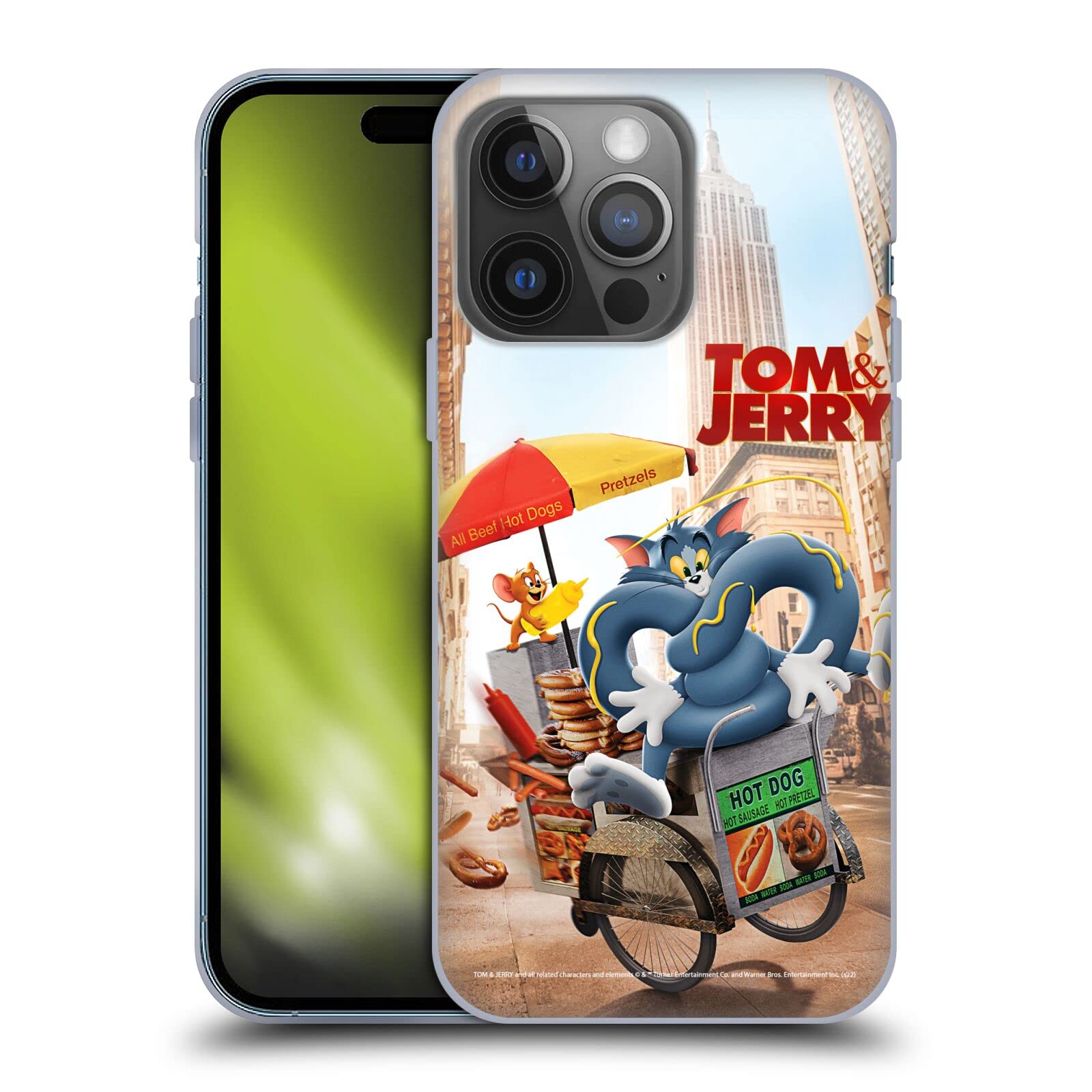 Head Case Designs Officially Licensed Tom and Jerry Movie (2021) Real World New Twist Graphics Soft Gel Case Compatible with Apple iPhone 14 Pro
