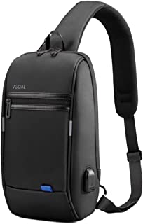 Sling Backpack Men'S Chest Bag Shoulder Crossbody Sling Backpack for Men with USB Charging Port