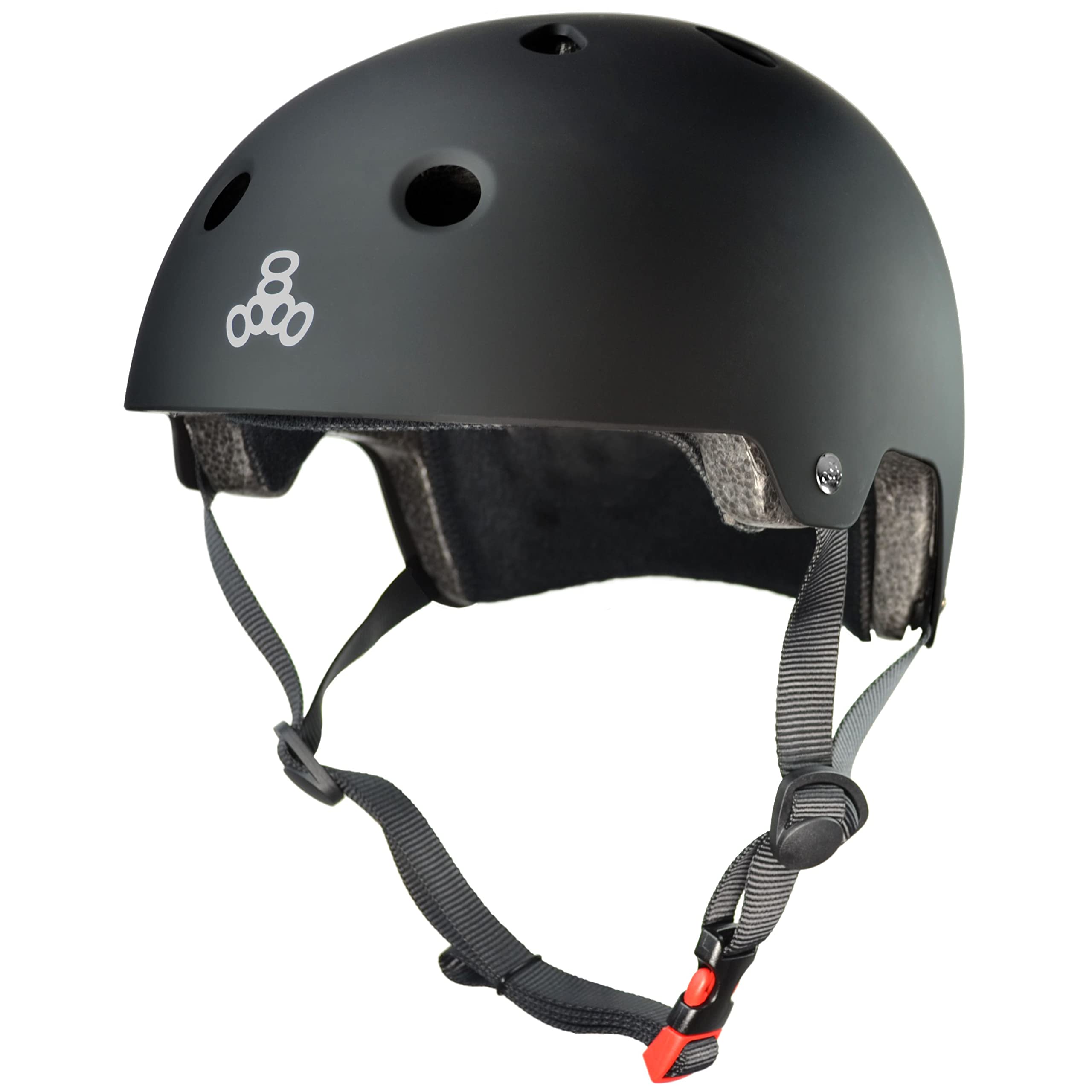 Triple Eight Dual Certified Bike and Skateboard Helmet, Black Matte, Large / X-Large