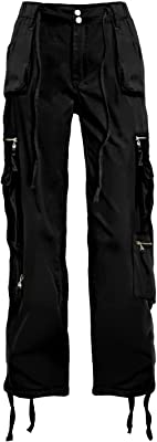 Cargo Pants Women Baggy with 10 Pockets Hiking Casual Cotton Military Army Combat Work Pants