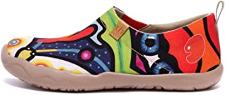 Women's Slip On Sneakers Casual Loafers Knitted Art Painted Comfort Soft Walking Shoes