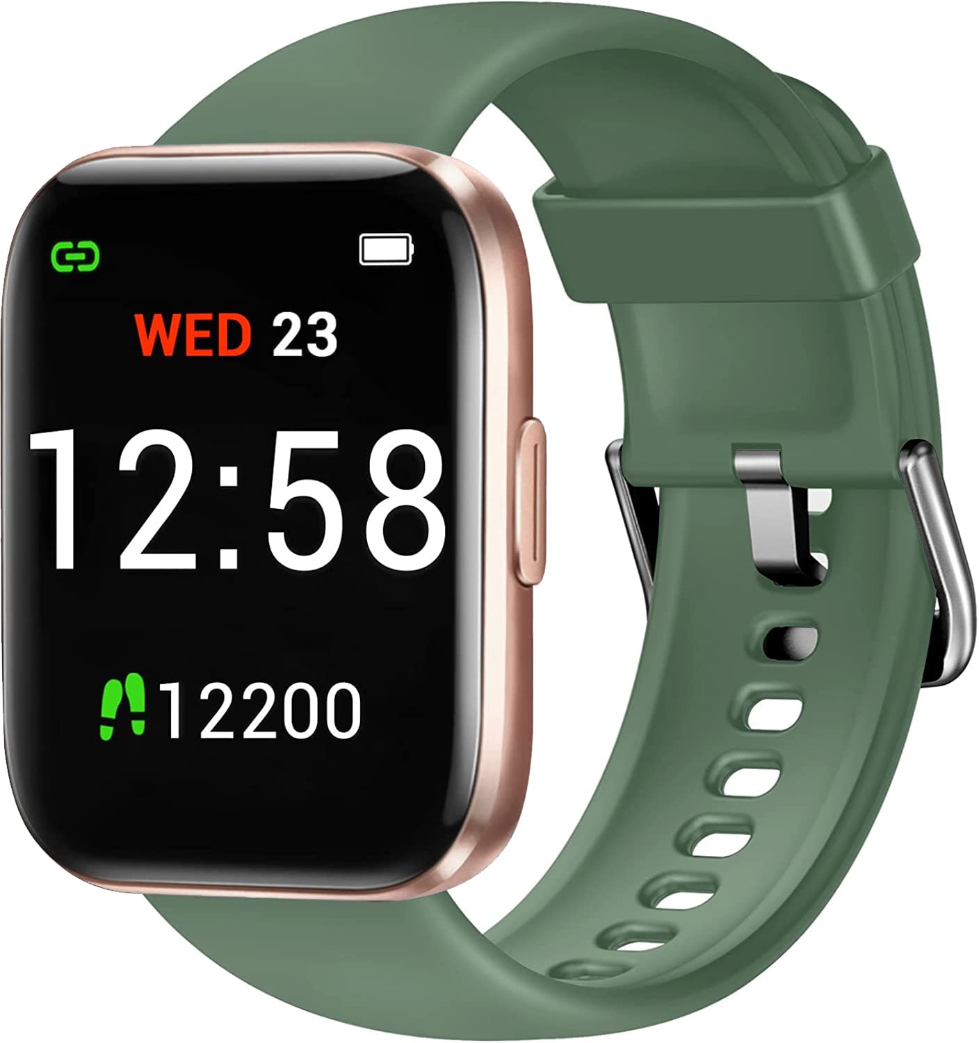 FITNIV Smart Watch, Touchscreen Fitness Tracker with Heart Rate & SpO2 Monitor, Sleep Tracking, IP68 Waterproof Pedometer Smartwatch Compatible with iPhone and Android Phones for Women Men