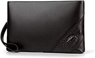 Wallets Korean Men's Handbags, Envelopes, Men's Clutches, Leather Bags, Tide Fashion, Large-Capacity Casual Handbags (Color : Brown)