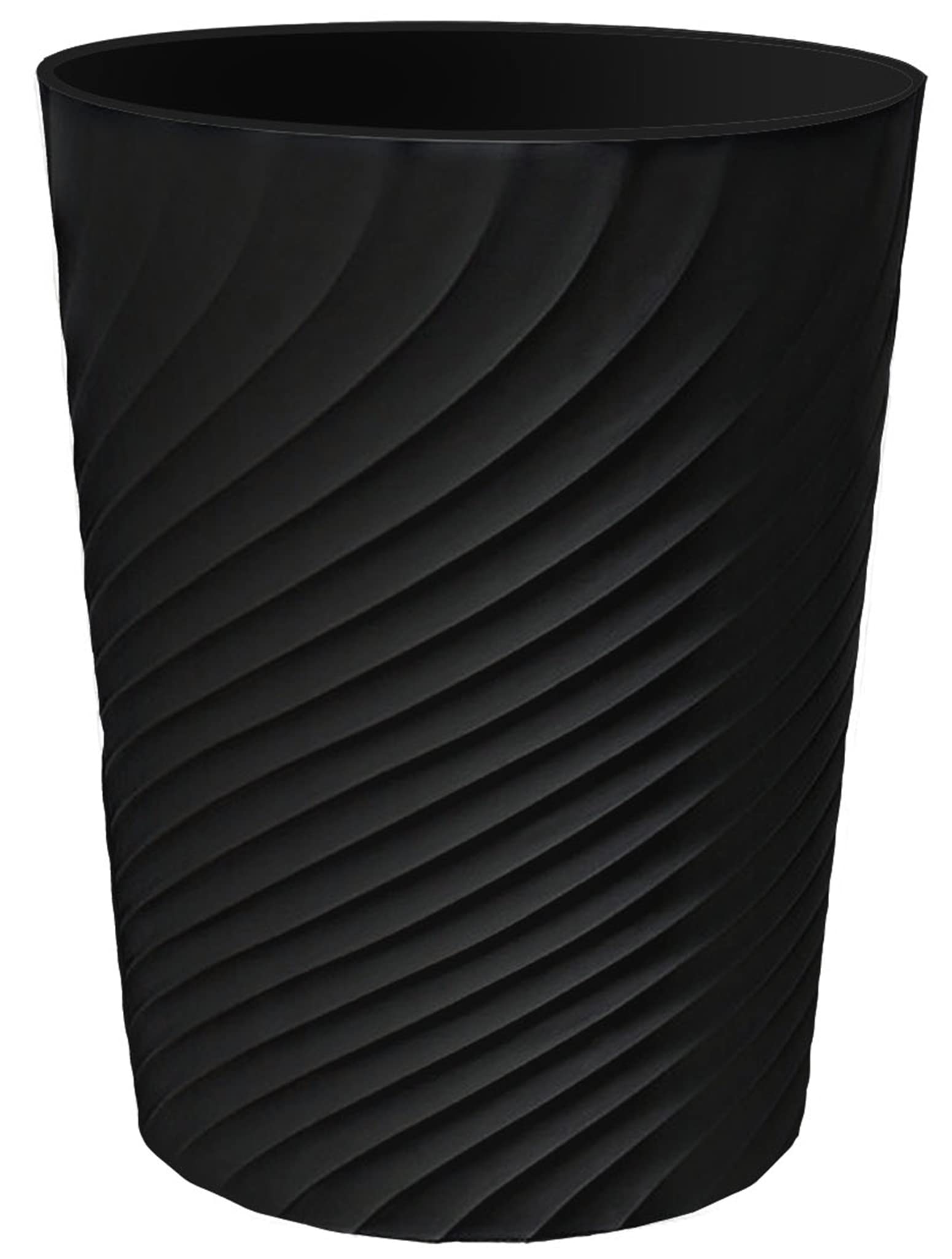 DAJITRE 1.8 Gallon Small Trash Can Wastebasket Recycling Bin Slim Profile for Compact Spaces Bathroom, Office, Bedroom, Kitchen (1.8 Gallon, B-Black)