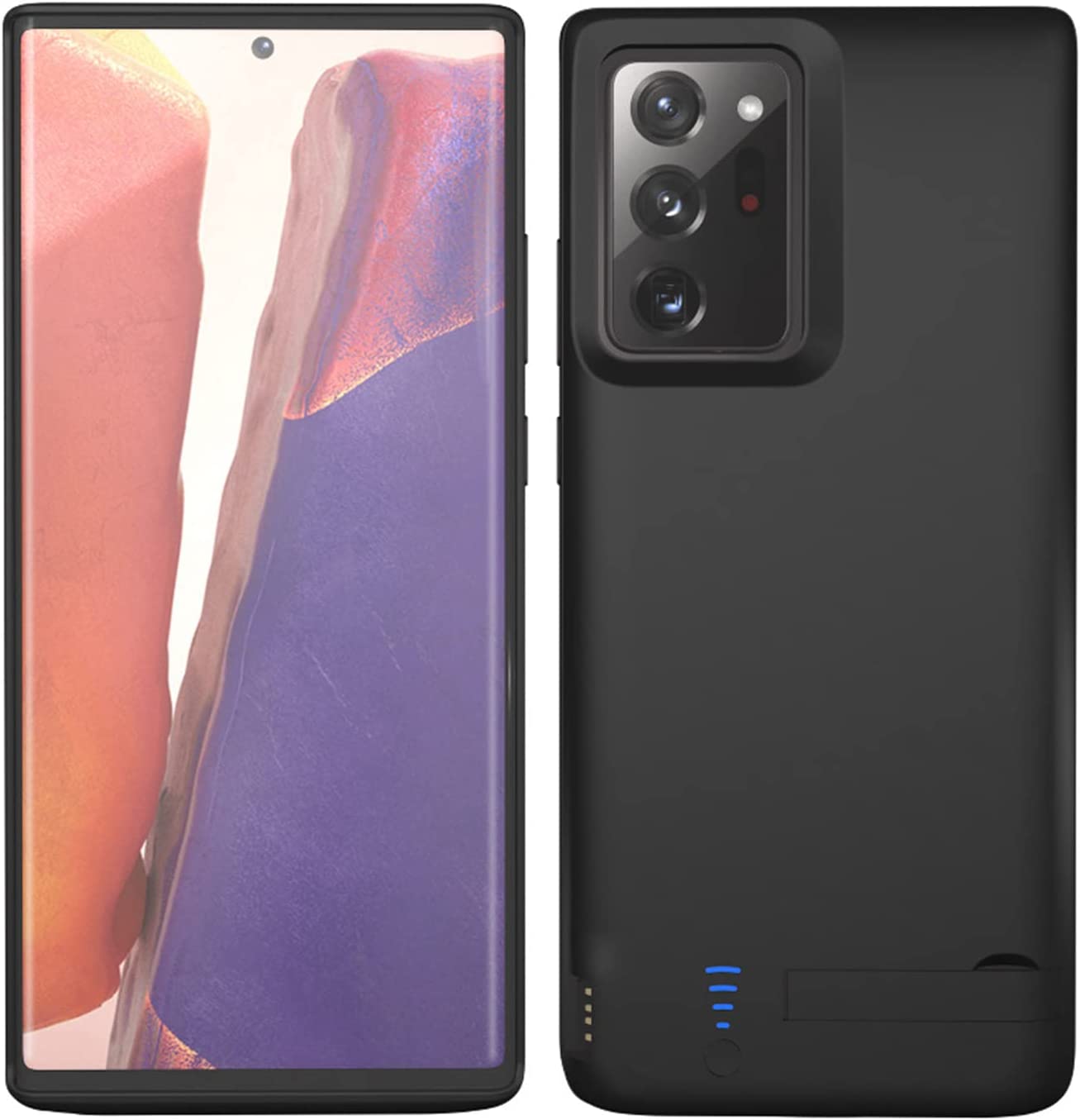         Battery Case for Samsung Note 20 Ultra, 6000mAh Extended Battery Charger Case for Samsung Galaxy Note 20 Ultra 5G, Rechargeable External Backup Battery Charging Case, Add 100+% Extra Juice, Bl