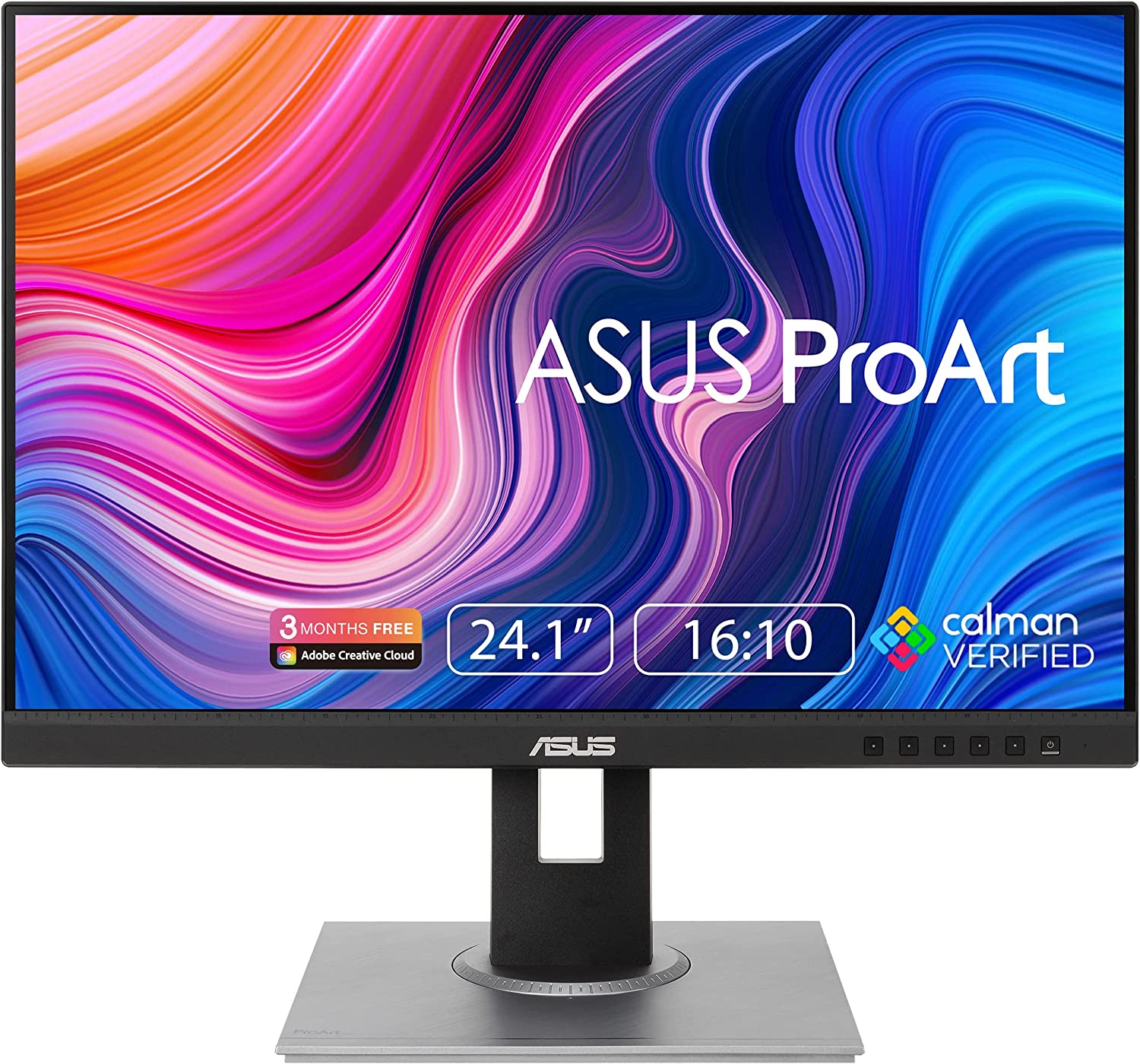         ASUS ProArt Display PA248QV 24.1” WUXGA (1920 x 1200) 16:10 Monitor, 100% sRGB/Rec.709 ΔE < 2, IPS, DisplayPort HDMI D-Sub, Calman Verified, Eye Care, Anti-glare, Tilt Pivot Swivel Height A