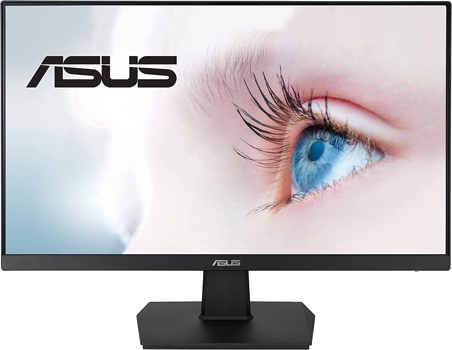        ASUS 23.8” 1080P Monitor (VA247HE) - Full HD, 75Hz, Adaptive-Sync/FreeSync?, Low Blue Light, Flicker Free, Eye Care Plus, VESA Mountable, Frameless, HDMI, DVI, VGA, Tilt Adjustable       