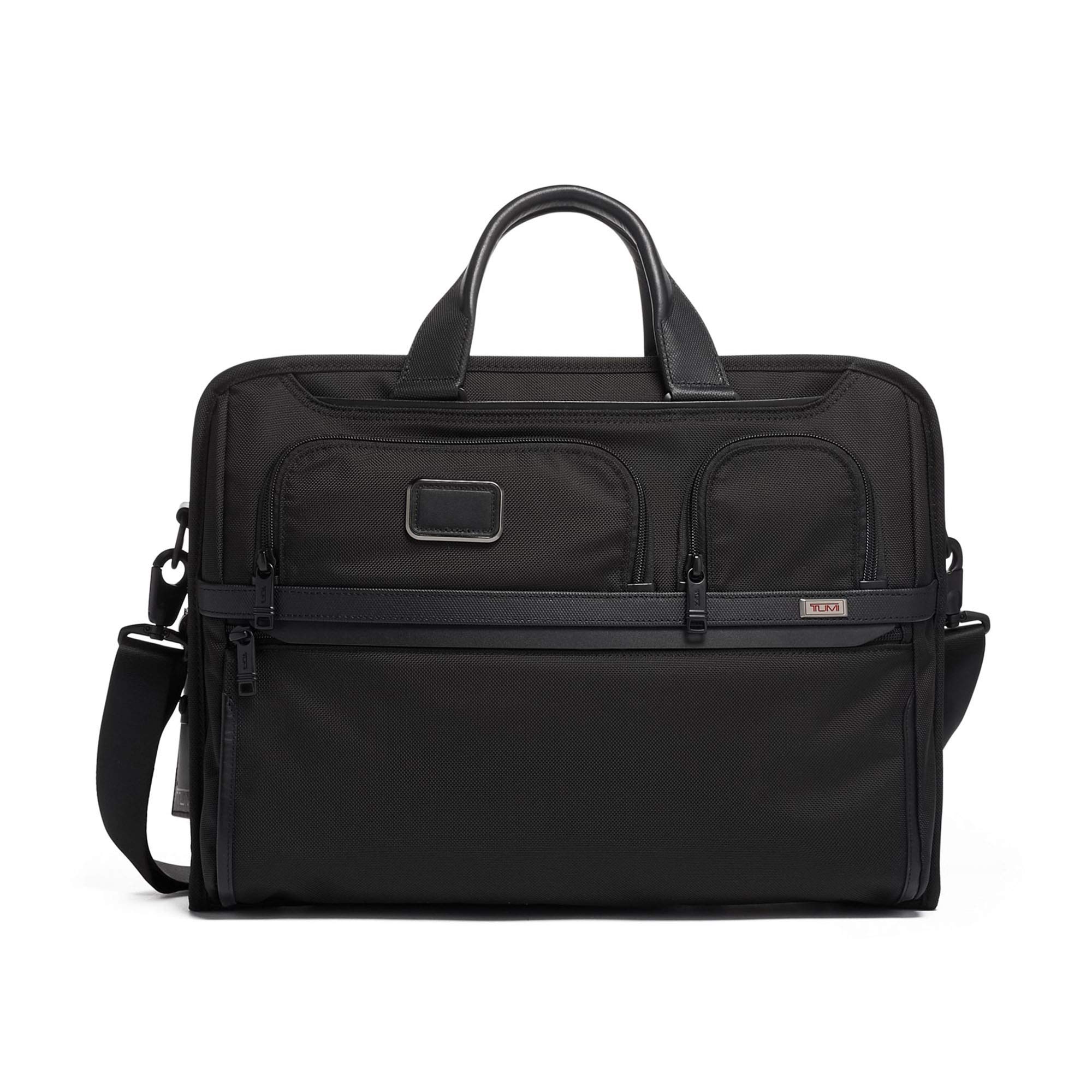 Compact Large Screen Laptop Brief - With Magnetic Closure - 17-Inch Computer Bag for Men and Women - Black